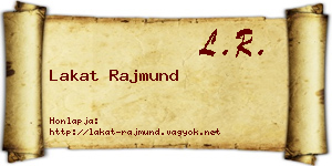 Lakat Rajmund névjegykártya